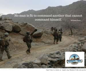 No man is fit to command another that cannot command himself   